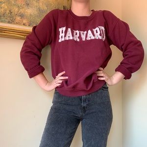 burgundy harvars sweatshirt